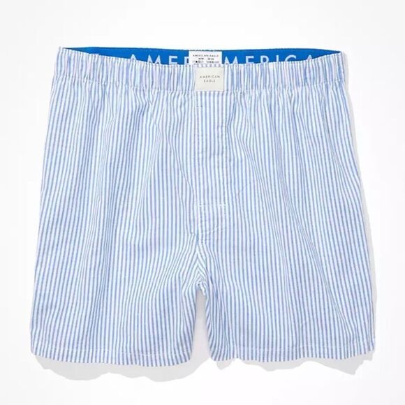 AE Men’s Classic Blue Stripe Stretch Boxer Short - Picture 2 of 9